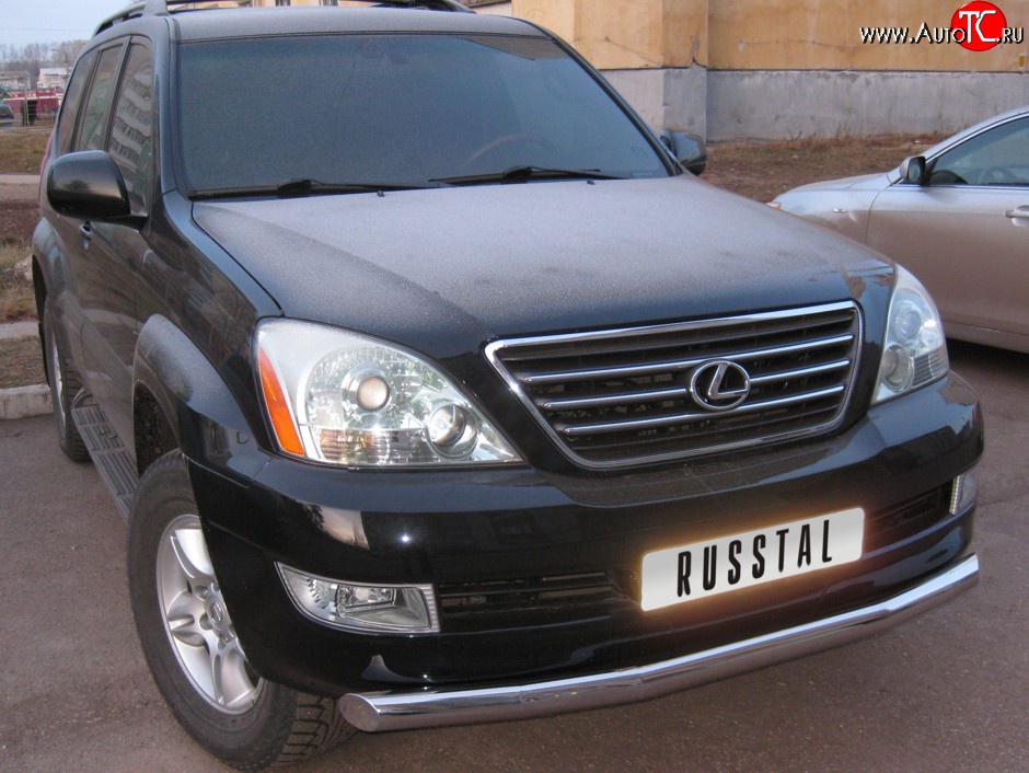 18 449 р. Одинарная защита переднего бампера SLITKOFF 76 мм Lexus GX470 J120 дорестайлинг (2002-2007)  с доставкой в г. Майкоп