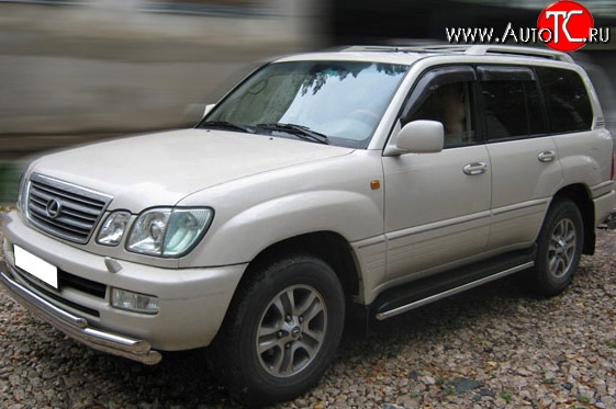 25 349 р. Тройная защита переднего бампера Russtal 63 мм Lexus LX470 J100 дорестайлинг (1998-2002) (Защита из трёх труб d63/63/42 мм)  с доставкой в г. Майкоп