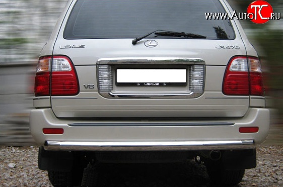 18 299 р. Защита заднего бампера (Ø63 мм, нержавейка) SLITKOFF  Lexus LX470  J100 (1998-2007) дорестайлинг, 1-ый рестайлинг, 2-ой рестайлинг  с доставкой в г. Майкоп
