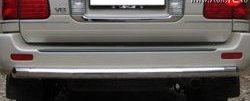 18 299 р. Защита заднего бампера (Ø63 мм, нержавейка) SLITKOFF  Lexus LX470  J100 (1998-2007) дорестайлинг, 1-ый рестайлинг, 2-ой рестайлинг  с доставкой в г. Майкоп. Увеличить фотографию 2