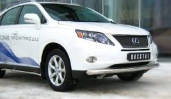 14 899 р. Одинарная защита переднего бампера SLITKOFF диаметром 76 мм Lexus RX270 AL10 дорестайлинг (2010-2012)  с доставкой в г. Майкоп. Увеличить фотографию 3