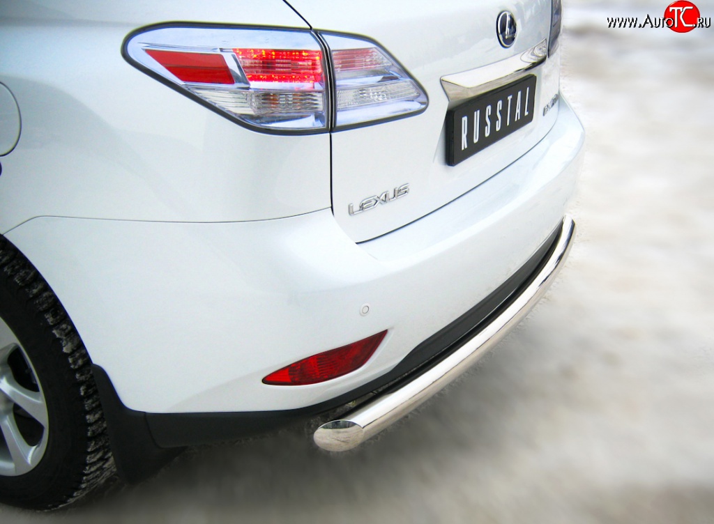 15 999 р. Защита заднего бампера (Ø76 мм, нержавейка) SLITKOFF Lexus RX350 AL10 дорестайлинг (2008-2012)  с доставкой в г. Майкоп
