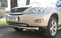 16 999 р. Защита переднего бампера (2 трубыØ63 и 42 мм, нержавейка) SLITKOFF  Lexus RX300  XU30 - RX350  XU30  с доставкой в г. Майкоп. Увеличить фотографию 3
