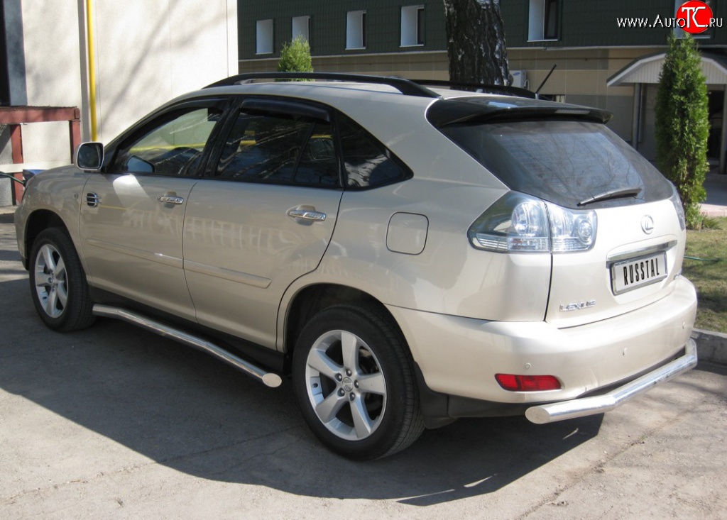 16 899 р. Защита заднего бампера (Ø63 мм, нержавейка) SLITKOFF Lexus RX330 XU30 (2003-2006)  с доставкой в г. Майкоп