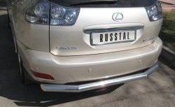16 899 р. Защита заднего бампера (Ø63 мм, нержавейка) SLITKOFF Lexus RX330 XU30 (2003-2006)  с доставкой в г. Майкоп. Увеличить фотографию 2