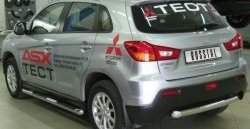 15 299 р. Защита заднего бампера (Ø63 мм, нержавейка) SLITKOFF  Mitsubishi ASX (2010-2012) дорестайлинг  с доставкой в г. Майкоп. Увеличить фотографию 3