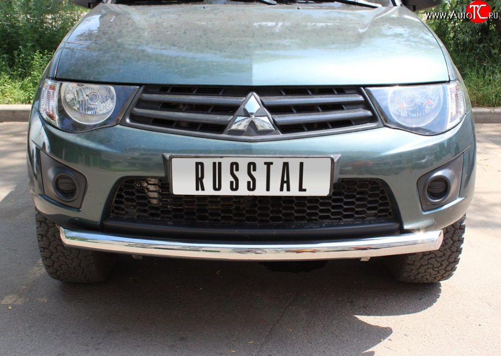 15 849 р. Одинарная защита переднего бампера SLITKOFF диаметром 76 мм Mitsubishi L200 4  дорестайлинг (2006-2014)  с доставкой в г. Майкоп