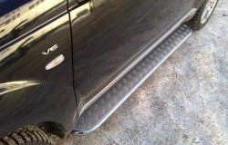 Широкая защита порогов SLITKOFF Mitsubishi Outlander  XL (2010-2013) (CW)  рестайлинг