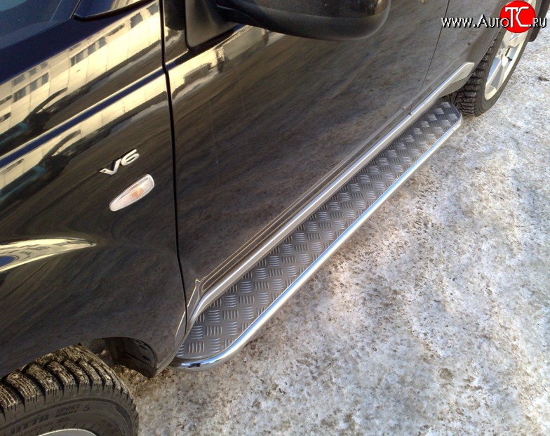 24 649 р. Широкая защита порогов SLITKOFF  Mitsubishi Outlander  XL (2010-2013) (CW)  рестайлинг  с доставкой в г. Майкоп