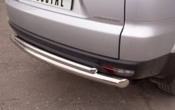 20 999 р. Защита заднего бампера (Ø 76 и 42 мм, нержавейка) SLITKOFF Mitsubishi Pajero Sport PB дорестайлинг (2008-2013)  с доставкой в г. Майкоп. Увеличить фотографию 2