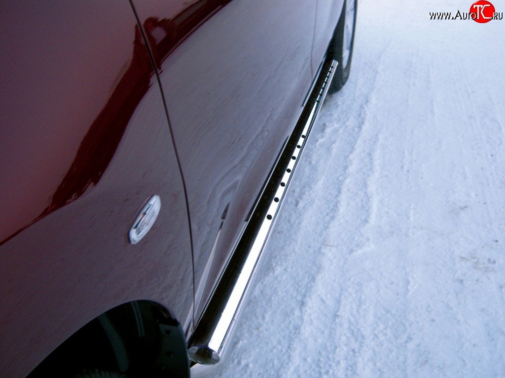 16 649 р. Защита порогов Russtal из овальной трубы с проступью Nissan Murano 2 Z51 дорестайлинг (2008-2011)  с доставкой в г. Майкоп