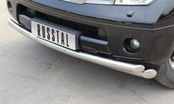 20 399 р. Защита переднего бампера (2 трубыØ76 и 63 мм, нержавейка) SLITKOFF  Nissan Pathfinder  R51 (2004-2007) дорестайлинг  с доставкой в г. Майкоп. Увеличить фотографию 3