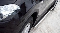 16 649 р. Защита порогов Russtal из овальной трубы с проступью Nissan Qashqai +2 1 J10 дорестайлинг (2008-2010)  с доставкой в г. Майкоп. Увеличить фотографию 2
