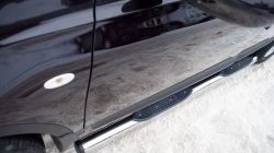 83 999 р. Защита порогов Russtal из трубы d76 мм с пластиковыми вставками для ног Nissan Qashqai 1 J10 рестайлинг (2010-2013) (Защита порогов с со скосами на торцах (вариант 1))  с доставкой в г. Майкоп. Увеличить фотографию 4