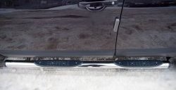 83 999 р. Защита порогов Russtal из трубы d76 мм с пластиковыми вставками для ног Nissan Qashqai 1 J10 рестайлинг (2010-2013) (Защита порогов с со скосами на торцах (вариант 1))  с доставкой в г. Майкоп. Увеличить фотографию 6