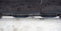 83 999 р. Защита порогов Russtal из трубы d76 мм с пластиковыми вставками для ног Nissan Qashqai 1 J10 рестайлинг (2010-2013) (Защита порогов с со скосами на торцах (вариант 1))  с доставкой в г. Майкоп. Увеличить фотографию 9