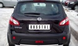 16 499 р. Защита заднего бампера (Ø63 и 42 мм, нержавейка) SLITKOFF  Nissan Qashqai  1 (2010-2013) J10 рестайлинг (полированная нержавейка)  с доставкой в г. Майкоп. Увеличить фотографию 2