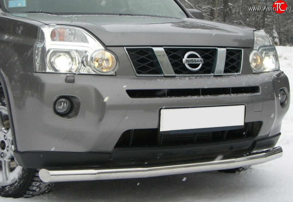 14 599 р. Одинарная защита переднего бампера SLITKOFF диаметром 63 мм Nissan X-trail 1 T30 дорестайлинг (2000-2003)  с доставкой в г. Майкоп