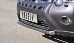 9 699 р. Одинарная защита переднего бампера Russtal диаметром 63 мм Nissan X-trail 2 T31 рестайлинг (2010-2015)  с доставкой в г. Майкоп. Увеличить фотографию 2