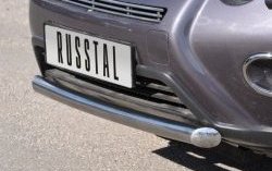 9 199 р. Одинарная защита переднего бампера Russtal диаметром 76 мм Nissan X-trail 2 T31 рестайлинг (2010-2015)  с доставкой в г. Майкоп. Увеличить фотографию 2