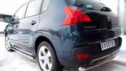 13 449 р. Защита заднего бампера (Ø63 мм, нержавейка) SLITKOFF  Peugeot 3008 (2009-2013) дорестайлинг  с доставкой в г. Майкоп. Увеличить фотографию 2