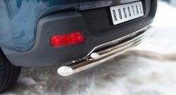 16 499 р. Защита заднего бампера (Ø 63 и 42 мм, нержавейка) SLITKOFF Peugeot 3008 дорестайлинг (2009-2013)  с доставкой в г. Майкоп. Увеличить фотографию 3