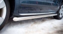 Защита порогов Russtal из круглой трубы диаметром 63 мм Peugeot 3008 рестайлинг (2013-2017)