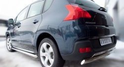 70 999 р. Защита порогов Russtal из круглой трубы диаметром 63 мм Peugeot 3008 рестайлинг (2013-2017) (Защита порогов с со скосами на торцах (вариант 1))  с доставкой в г. Майкоп. Увеличить фотографию 3