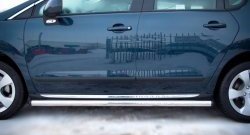 70 999 р. Защита порогов Russtal из круглой трубы диаметром 63 мм Peugeot 3008 рестайлинг (2013-2017) (Защита порогов с со скосами на торцах (вариант 1))  с доставкой в г. Майкоп. Увеличить фотографию 4