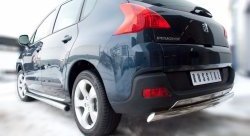 70 999 р. Защита порогов Russtal из круглой трубы диаметром 63 мм Peugeot 3008 рестайлинг (2013-2017) (Защита порогов с со скосами на торцах (вариант 1))  с доставкой в г. Майкоп. Увеличить фотографию 5