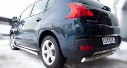 70 999 р. Защита порогов Russtal из круглой трубы диаметром 63 мм Peugeot 3008 рестайлинг (2013-2017) (Защита порогов с со скосами на торцах (вариант 1))  с доставкой в г. Майкоп. Увеличить фотографию 7