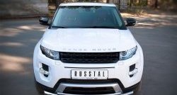 Защита переднего бампера (Dynamic, 2 трубыØ63 и 42 мм, нержавейка) SLITKOFF Land Rover Range Rover Evoque  1 L538 (2011-2015) дорестайлинг 3 дв., дорестайлинг 5 дв.
