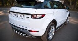 17 999 р. Защита заднего бампера (к-я DYNAMIC, Ø63 и 42 мм, нержавейка) SLITKOFF  Land Rover Range Rover Evoque  1 L538 (2011-2015) дорестайлинг 3 дв., дорестайлинг 5 дв.  с доставкой в г. Майкоп. Увеличить фотографию 2