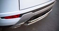 17 999 р. Защита заднего бампера (к-я DYNAMIC, Ø63 и 42 мм, нержавейка) SLITKOFF  Land Rover Range Rover Evoque  1 L538 (2011-2015) дорестайлинг 3 дв., дорестайлинг 5 дв.  с доставкой в г. Майкоп. Увеличить фотографию 4
