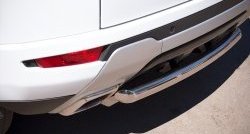 15 349 р. Защита заднего бампера (Ø76 мм, нержавейка, Dynamic) SLITKOFF  Land Rover Range Rover Evoque  1 L538 (2011-2018) дорестайлинг 3 дв., дорестайлинг 5 дв., рестайлинг 3 дв., рестайлинг 5 дв.  с доставкой в г. Майкоп. Увеличить фотографию 4