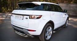18 699 р. Защита заднего бампера (DYNAMIC, Ø76 и 42 мм, нержавейка) SLITKOFF  Land Rover Range Rover Evoque  1 L538 (2011-2018) дорестайлинг 3 дв., дорестайлинг 5 дв., рестайлинг 3 дв., рестайлинг 5 дв.  с доставкой в г. Майкоп. Увеличить фотографию 2
