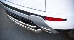 18 699 р. Защита заднего бампера (DYNAMIC, Ø76 и 42 мм, нержавейка) SLITKOFF  Land Rover Range Rover Evoque  1 L538 (2011-2018) дорестайлинг 3 дв., дорестайлинг 5 дв., рестайлинг 3 дв., рестайлинг 5 дв.  с доставкой в г. Майкоп. Увеличить фотографию 3