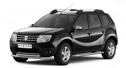 24 299 р. Порожки для ног из трубы Ø51 с алюминиевой площадкой Petroil Tuning Renault Duster HS дорестайлинг (2010-2015) (Нержавеющая полированная сталь)  с доставкой в г. Майкоп. Увеличить фотографию 5