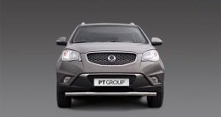 Одинарная защита переднего бампера Petroil Tuning диаметром 63 мм SSANGYONG Actyon дорестайлинг (2010-2013)