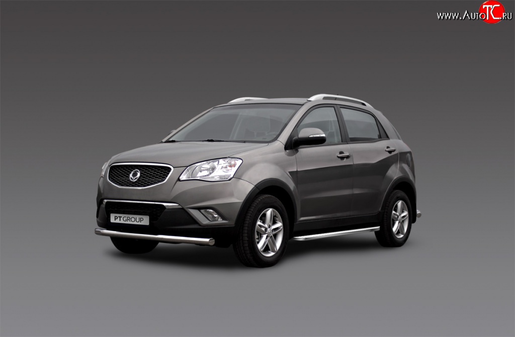 9 499 р. Широкая защита порогов Petroil Tuning SSANGYONG Actyon дорестайлинг (2010-2013)  с доставкой в г. Майкоп