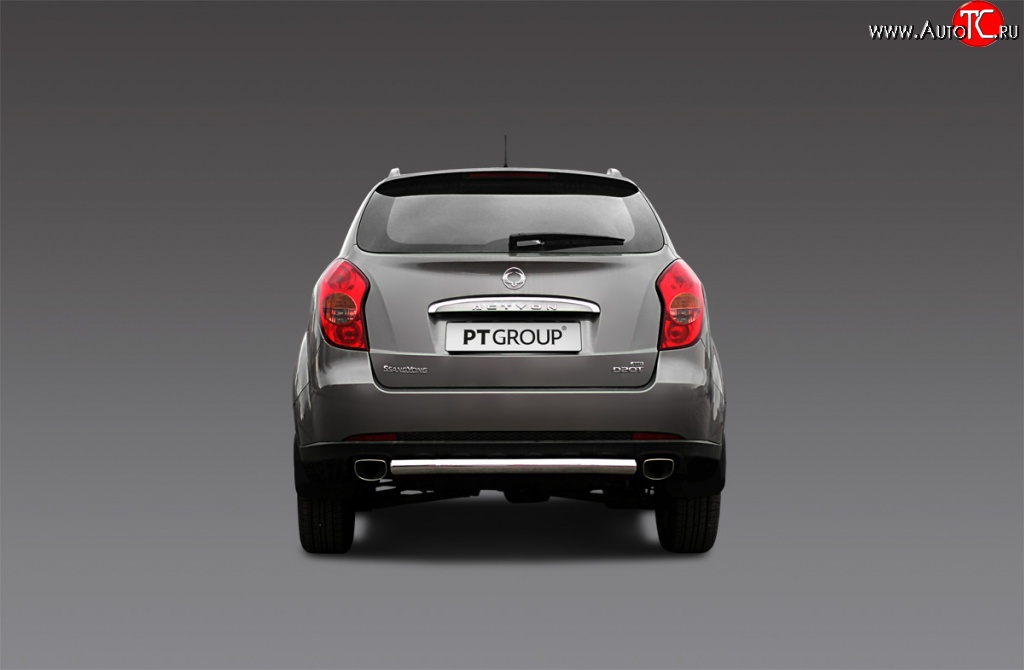 6 599 р. Защита заднего бампера Petroil Tuning 63 мм SSANGYONG Actyon дорестайлинг (2010-2013)  с доставкой в г. Майкоп