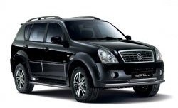 8 799 р. Двойная защита переднего бампера Russtal из труб диаметром по 63 мм SSANGYONG Rexton Y250 (2006-2012)  с доставкой в г. Майкоп. Увеличить фотографию 2