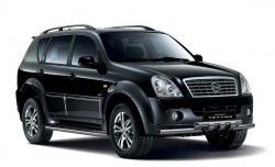 9 499 р. Тройная защита переднего бампера Petroil Tuning из труб диаметром по 63 мм с зубьями SSANGYONG Rexton Y250 (2006-2012)  с доставкой в г. Майкоп. Увеличить фотографию 2