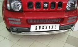 16 999 р. Защита переднего бампера (2 трубыØ63 и 42 мм, нержавейка) SLITKOFF Suzuki Jimny JB23/JB43 дорестайлинг (1998-2001)  с доставкой в г. Майкоп. Увеличить фотографию 3