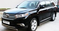 11 599 р. Защита переднего бампера (Ø75х42 мм, нержавейка) Russtal Toyota Highlander XU40 рестайлинг (2010-2013)  с доставкой в г. Майкоп. Увеличить фотографию 7