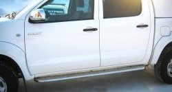 24 649 р. Широкая защита порогов SLITKOFF Toyota Hilux AN20,AN30  2-ой рестайлинг (2011-2016)  с доставкой в г. Майкоп. Увеличить фотографию 2