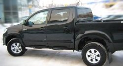 83 999 р. Защита порогов Russtal из трубы d76 мм с пластиковыми вставками для ног Toyota Hilux AN20,AN30  2-ой рестайлинг (2011-2016) (Защита порогов с со скосами на торцах (вариант 1))  с доставкой в г. Майкоп. Увеличить фотографию 3