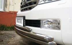 33 999 р. Тройная защита переднего бампера SLITKOFF из труб диаметром 63, 63 и 42 мм  Toyota Land Cruiser  200 (2007-2012) дорестайлинг  с доставкой в г. Майкоп. Увеличить фотографию 5