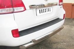 16 449 р. Защита заднего бампера (Ø76 и 63 мм, нержавейка) SLITKOFF Toyota Land Cruiser 200 дорестайлинг (2007-2012)  с доставкой в г. Майкоп. Увеличить фотографию 4