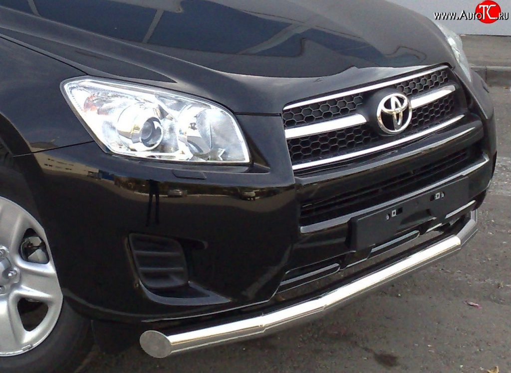 7 999 р. Одинарная защита переднего бампера SLITKOFF диаметром 76 мм Toyota RAV4 XA30 5 дв. удлиненный 1-ый рестайлинг (2009-2010)  с доставкой в г. Майкоп
